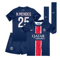 Dječji Nogometni Dres Paris Saint-Germain Nuno Mendes #25 Domaci 2024-25 Kratak Rukav (+ Kratke hlače)